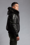 Victor Black Fur | Leather Sleeves
